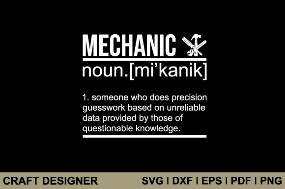 Reviewing the Mechanic Funny Definition SVG for Embroidery